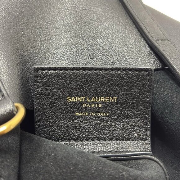 SAINT LAURENT PARIS Toy Shopping Black Leather - Tote Bag 328-061025 - Picture 9 of 9